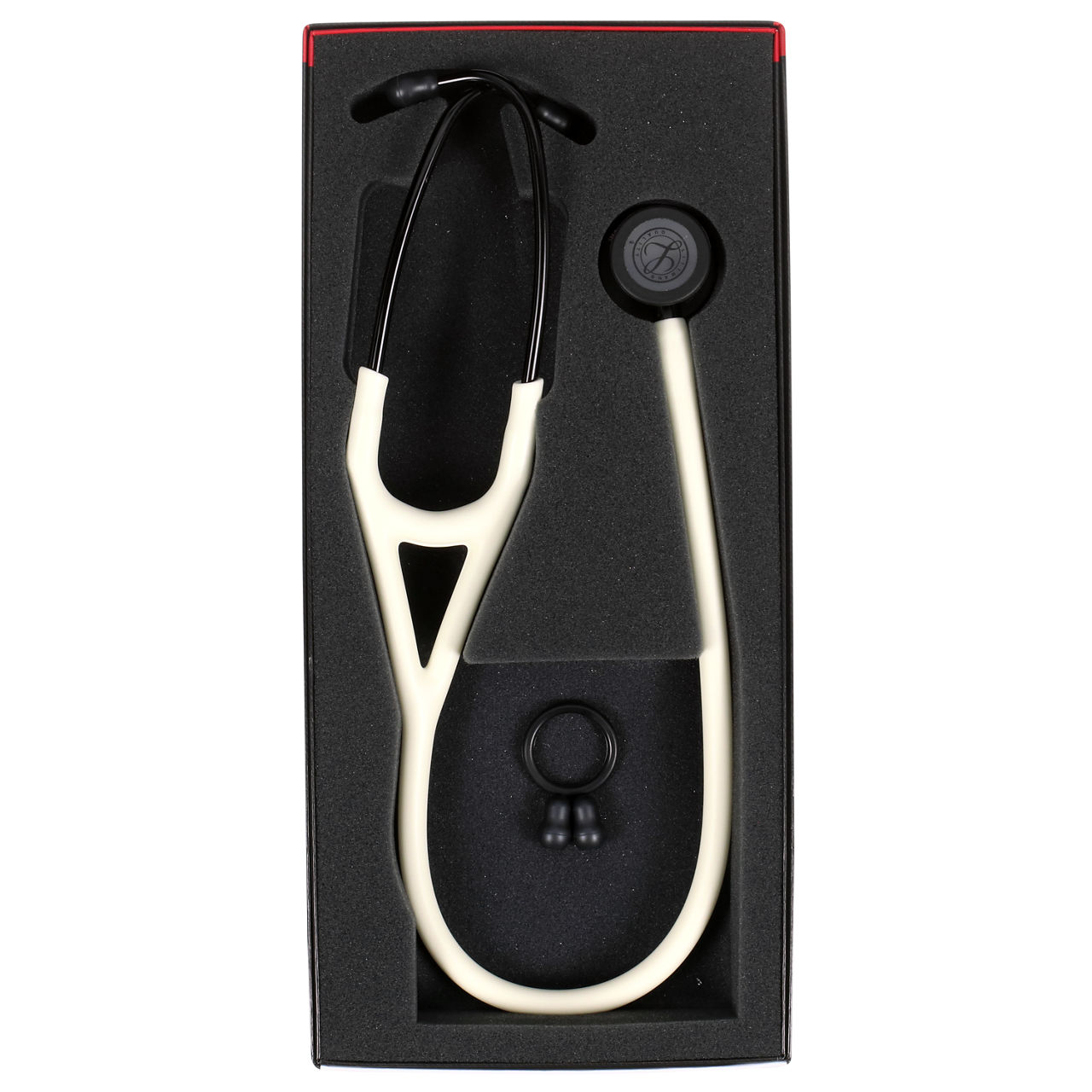 3M™ Littmann® Cardiology IV™ Diagnostic Stethoscope, 6186C, Black Matte Chestpiece, Alabaster Tube