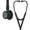 3M™ Littmann® Cardiology IV™ Stethoscope, 6201, Black Finish Chestpiece,Black Tube, Blue Stem, 27 in, 3 Each/Case