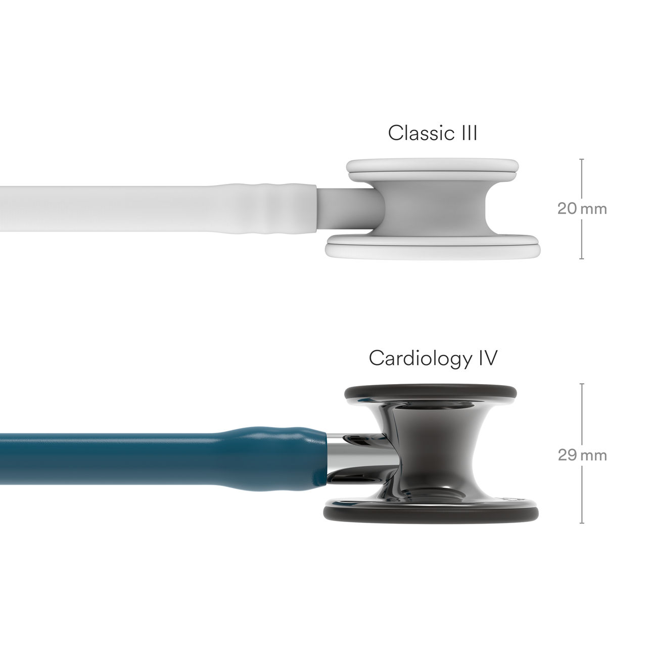 Cardiology IV™ 6234, High Polish Smoke-Finish, Carribean Blue Tube,  Mirror Stem, Smoke Headset