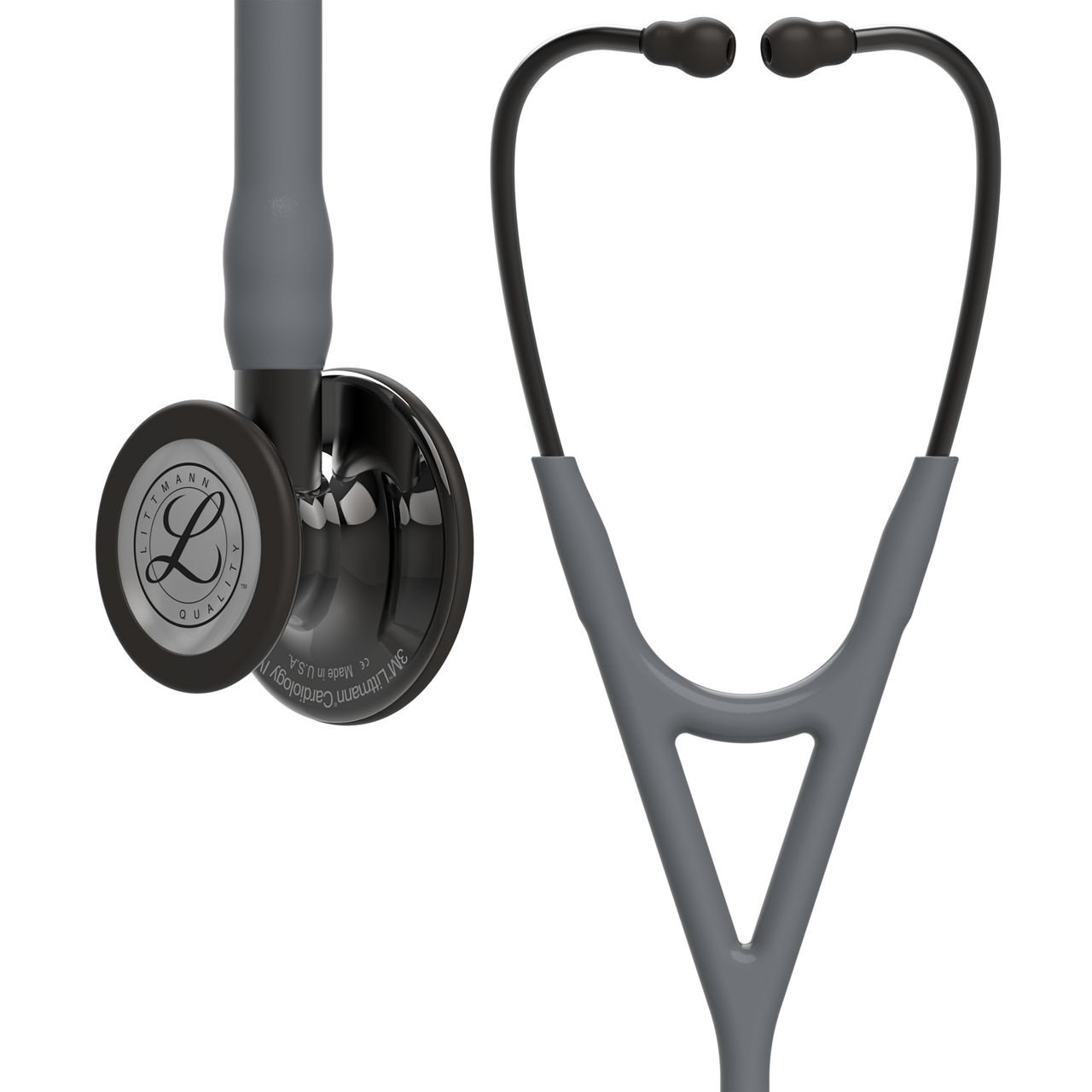 3M™ Littmann® Cardiology IV™ Stethoscope, High Polish Smoke Chestpiece,Gray Tube, Smoke Stem and Headset, 6238