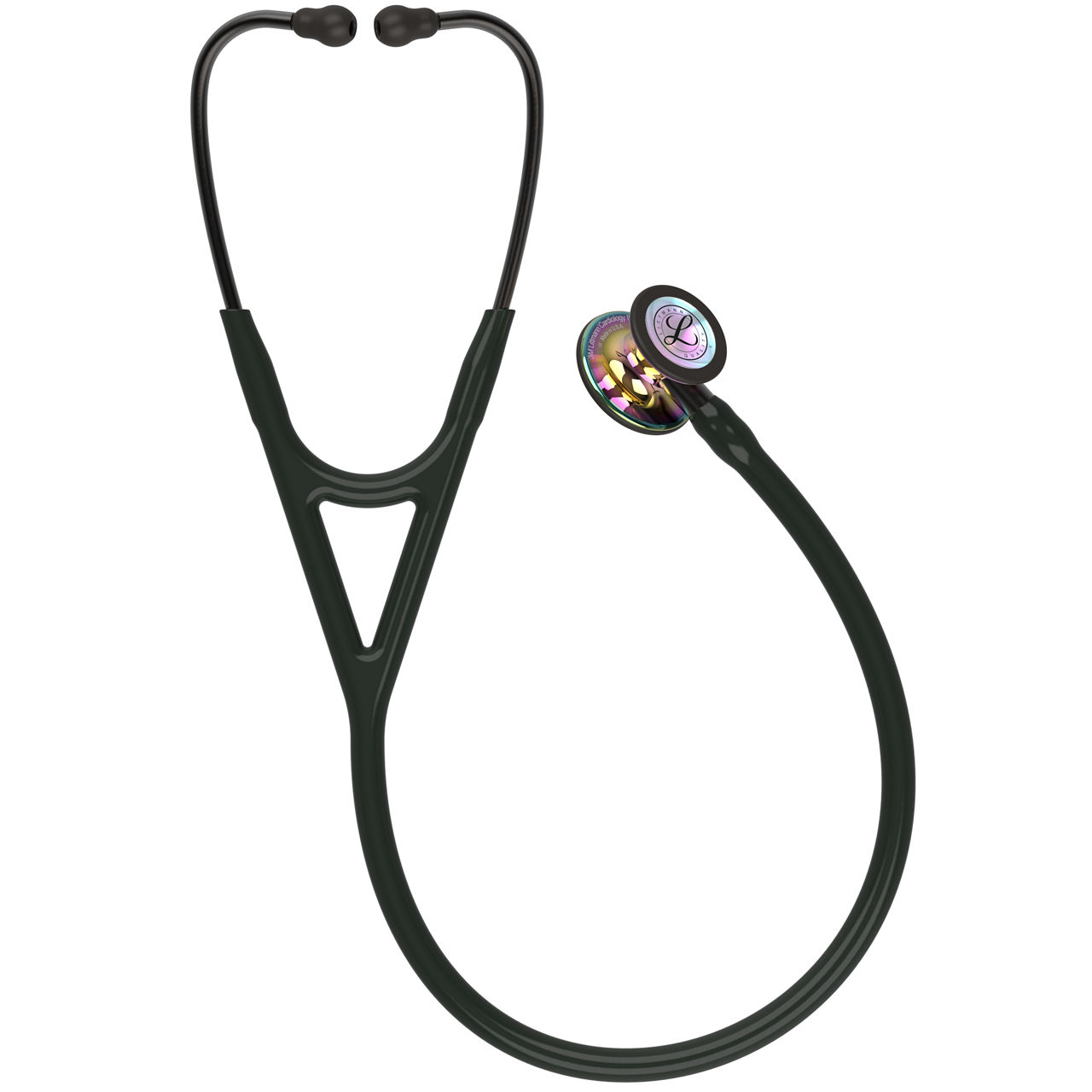 Cardiology IV™ 6240, High Polish Rainbow-Finish,  Black Tube,  Smoke Stem and Smoke Headset