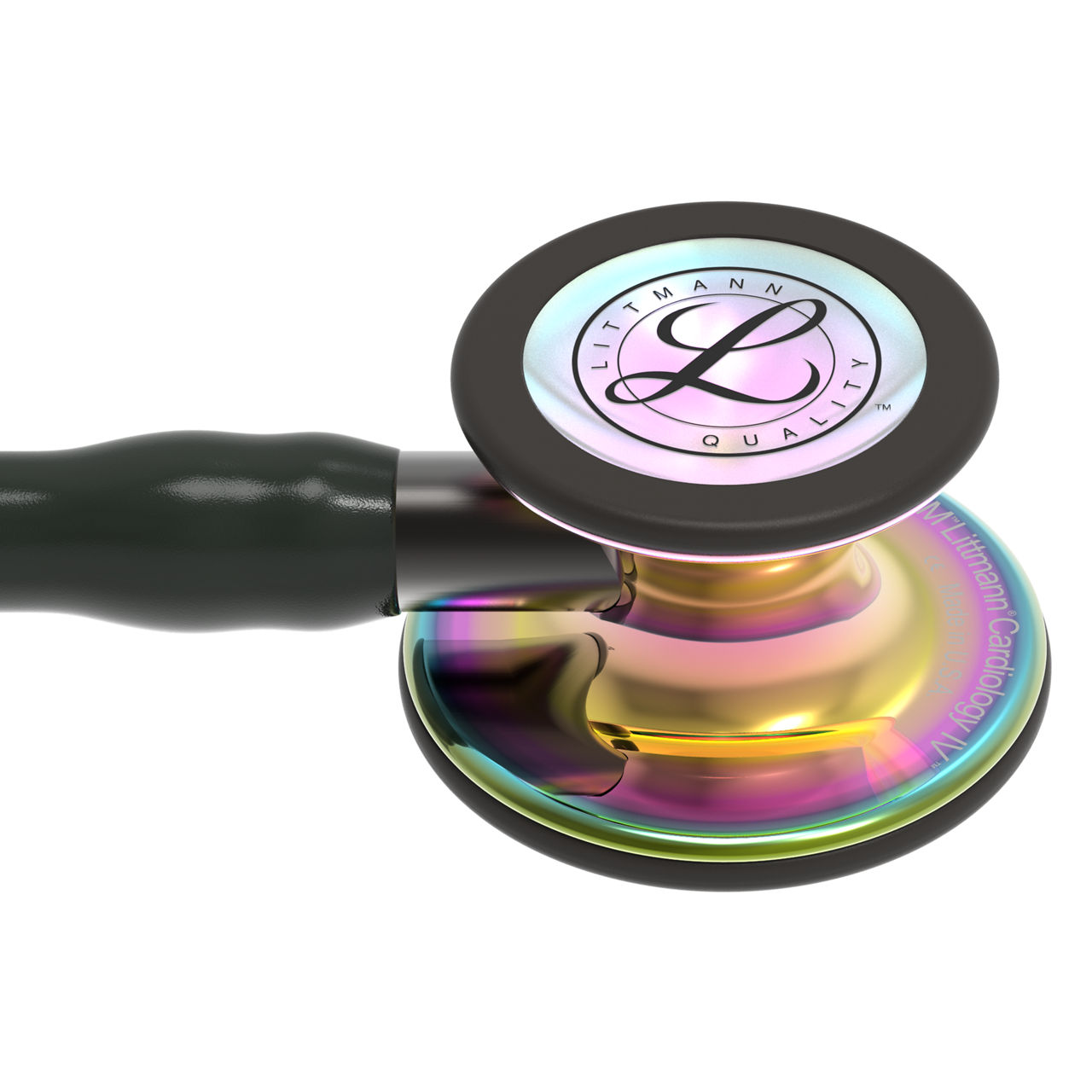 Cardiology IV™ 6240, High Polish Rainbow-Finish,  Black Tube,  Smoke Stem and Smoke Headset