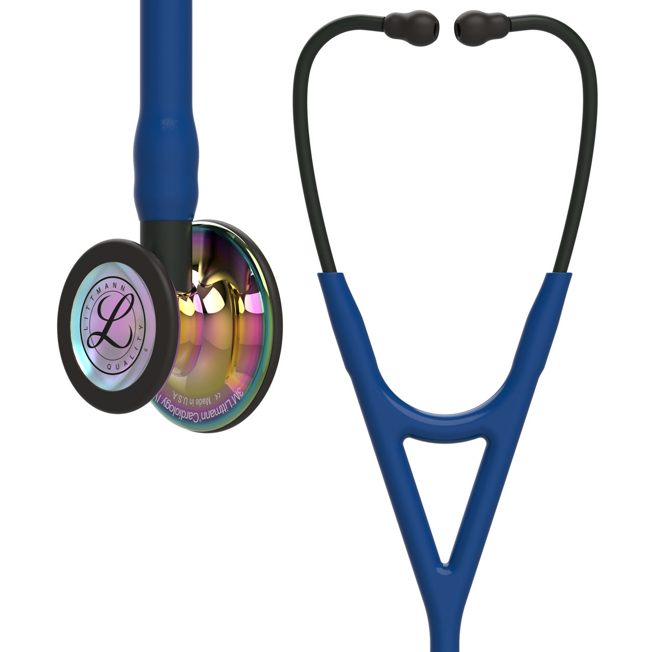 Cardiology IV™ 6242, High Polish Rainbow-Finish,  Navy Tube,  Black Stem and Black Headset