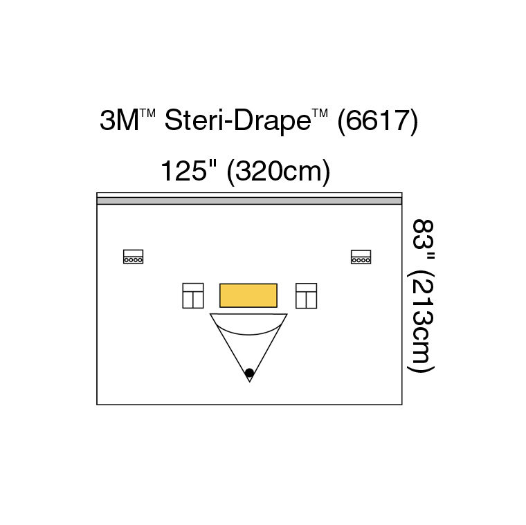 3M™ Steri-Drape™ Large Isolation Drape, 6617, 320 cm x 213 cm, 5Each/Carton 4 Carton/Case