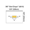 3M™ Steri-Drape™ Large Isolation Drape with Ioban™ 2 Incise Film andPouch, 6619, 328cm x 254cm, 5 Ea/Car 1 Car/CS