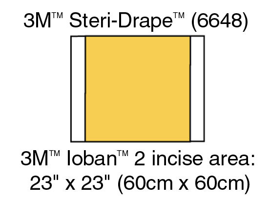 3M™ Ioban™ 2 Antimicrobial Incise Drape 6648, Sterile, 10 Drapes/Box, 4Boxes/Case