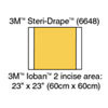 3M™ Ioban™ 2 Antimicrobial Incise Drape 6648, Sterile, 10 Drapes/Box, 4 Boxes/Case