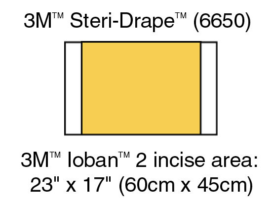 3M™ Ioban™ 2 Antimicrobial Incise Drape, 6650, Sterile, 10 Each/Carton,4 Carton/Case