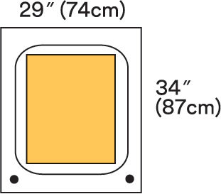 3M™ Steri-Drape™ Pouch with Ioban™ 2 Incise Film, 6659, 74 cm x 87 cm,5/Carton, 4/Case