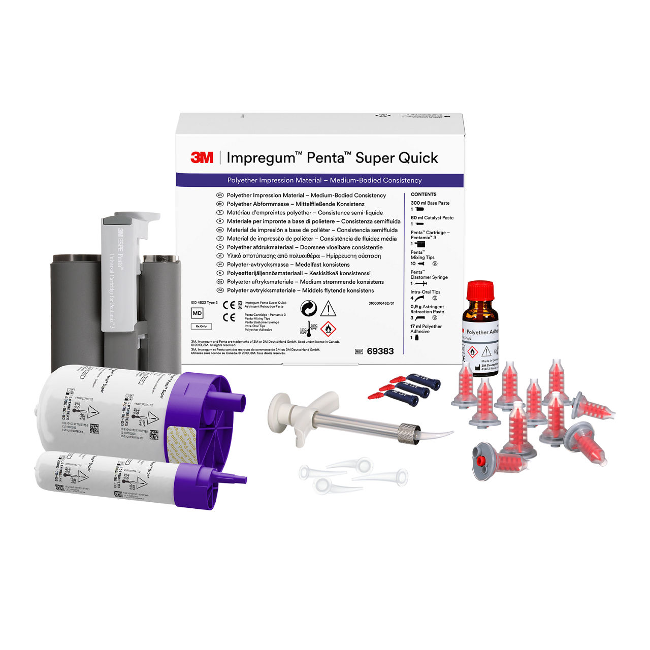 3M™ Impregum™ Penta™ Super Quick matériau pour empreinte en polyéther(Medium Body) Starter pack, 69383