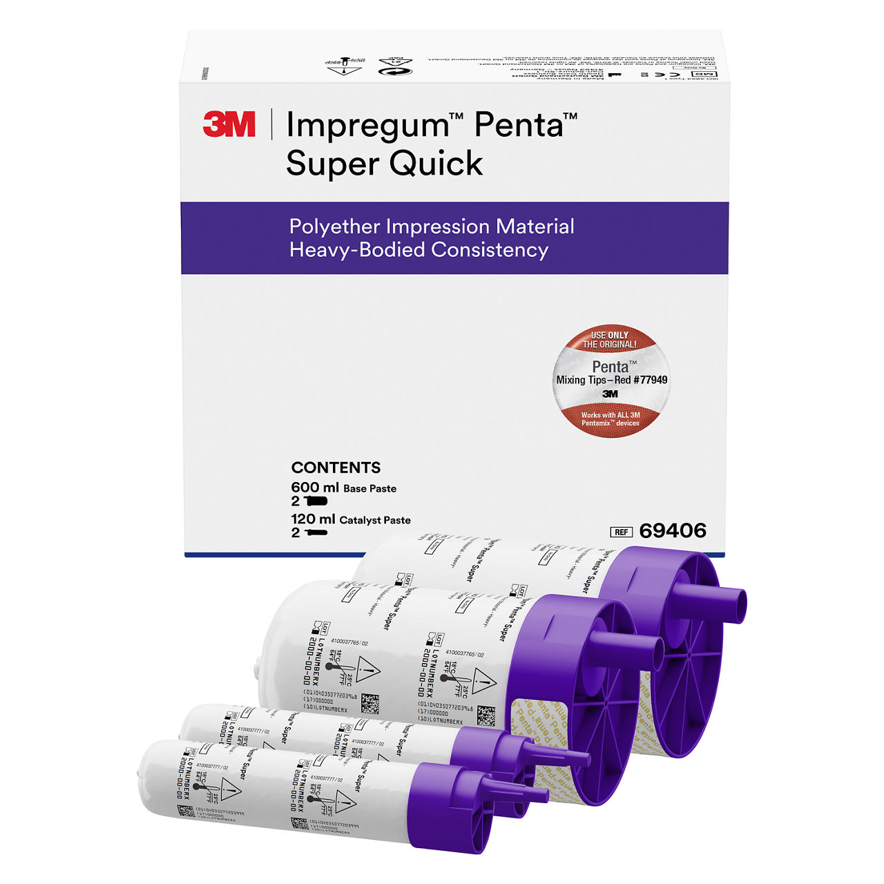 3M™ Impregum™ Penta™ Super Quick Polyether Afdrukmateriaal Heavy Body Refill, 69406
