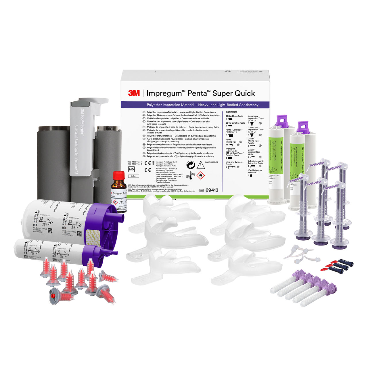 3M™ Impregum™ Penta™ Super Quick Polyether Impression Material HeavyBody/Light Body Introductory Kit, 69413