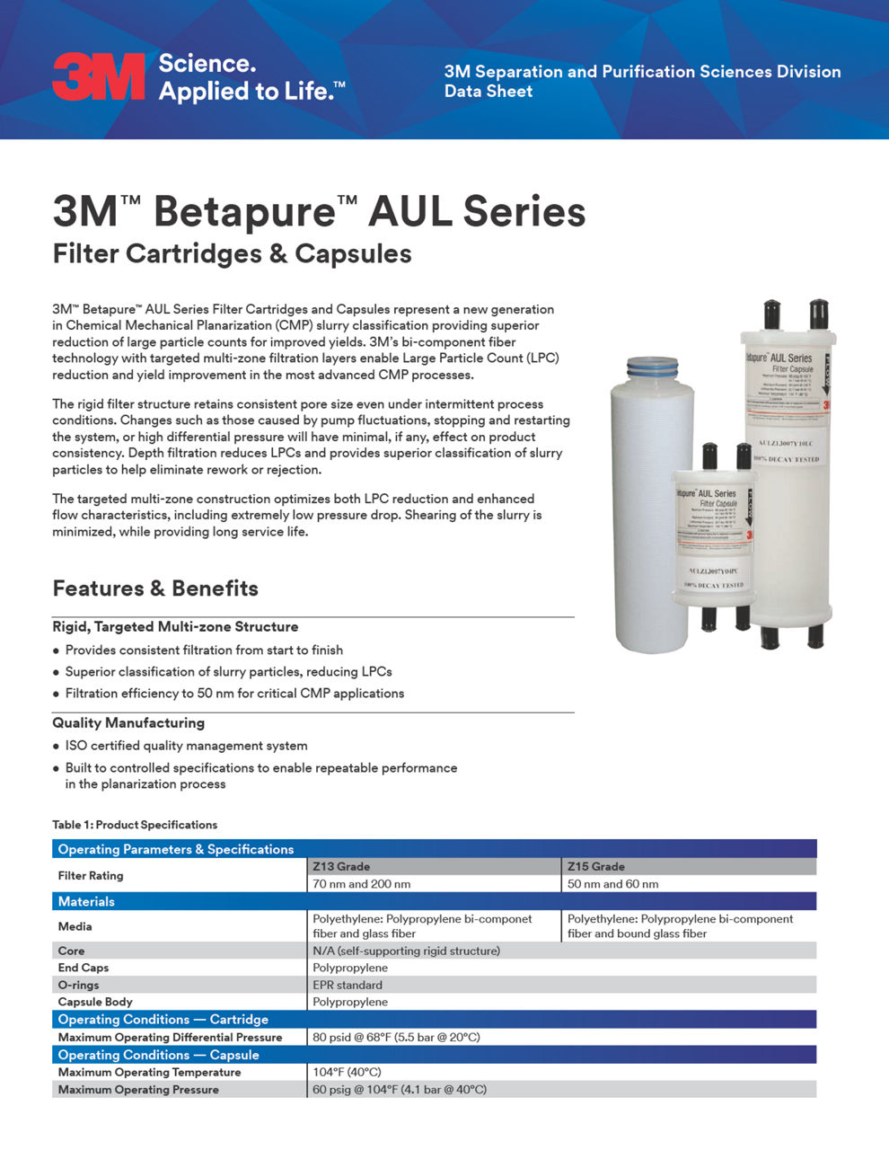 3M™ Betapure™ AUL Series