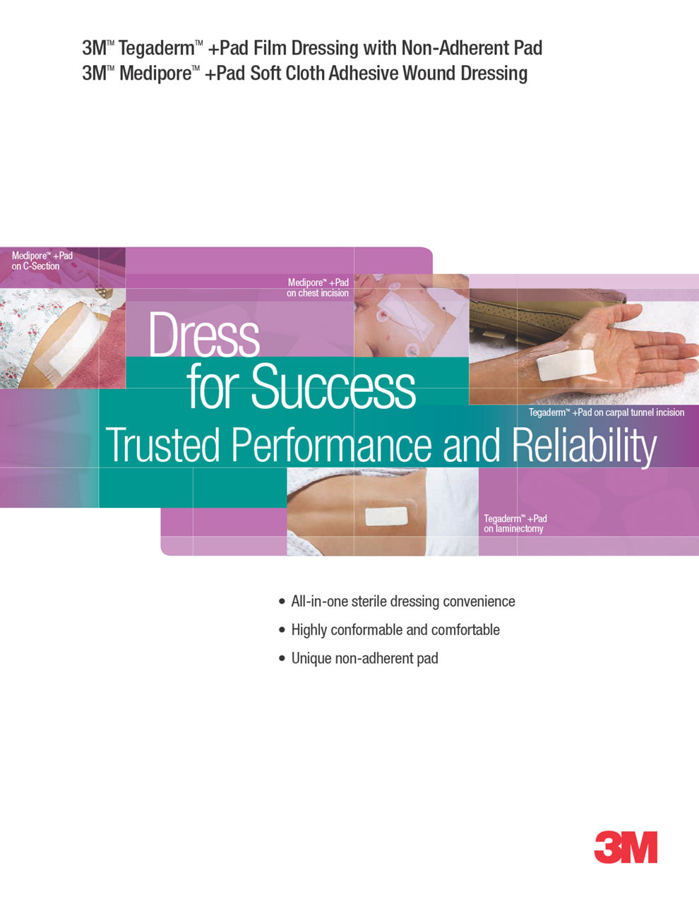 Dress for Success: Tegaderm +Pad and Medipore +Pad Dressings