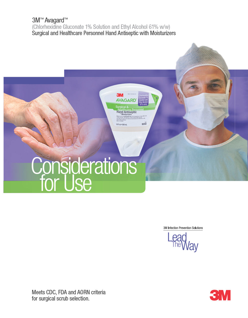 Considerations for Use - Avagard Hand Prep