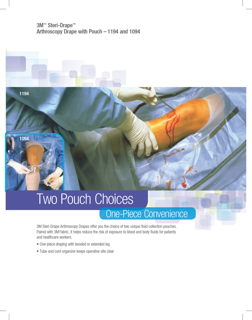 3M™ Steri-Drape™ Arthroscopy Drape with Pouch 1194 and 1094