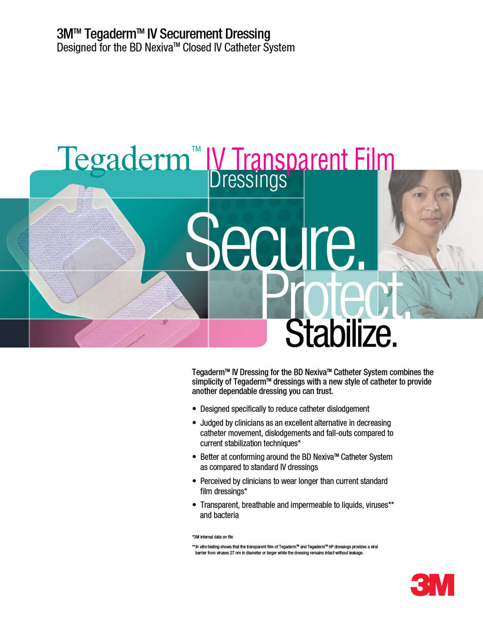 Tegaderm™ I.V. Dressing for BD Nexiva Brochure
