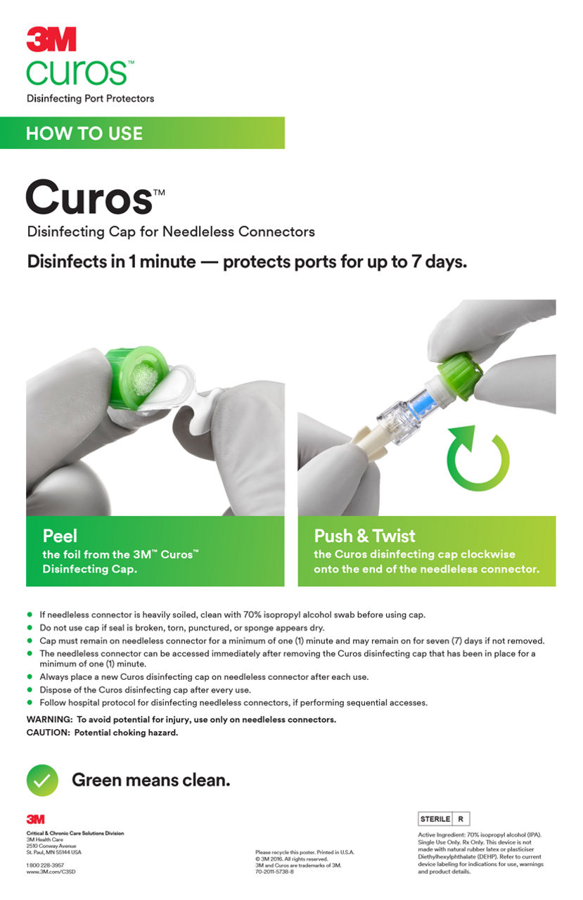 How to use Curos™ Disinfecting Cap for Needleless Connectors