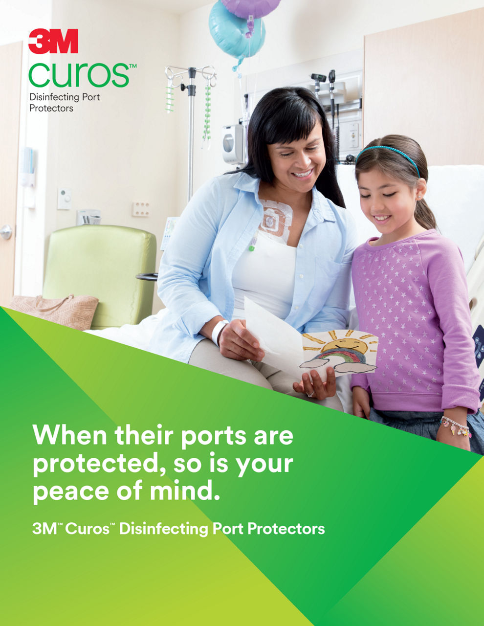 Curos™ Disinfecting Port Protectors Family Brochure – Red and Teal