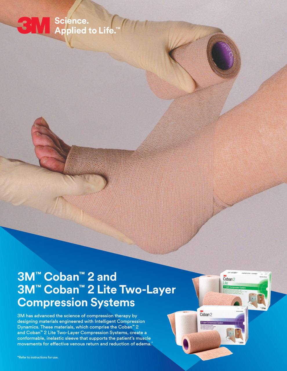 3M™ Coban™ 2 and 3M™ Coban™ 2 Lite Two-Layer Compression Systems