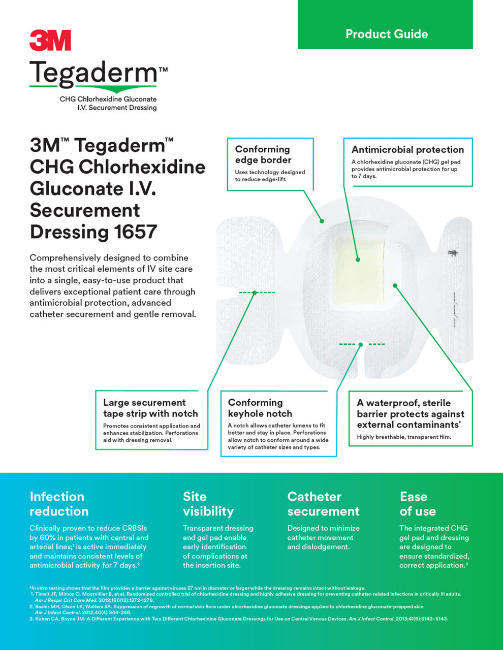 Product Guide: Tegaderm™ CHG Dressing 1657