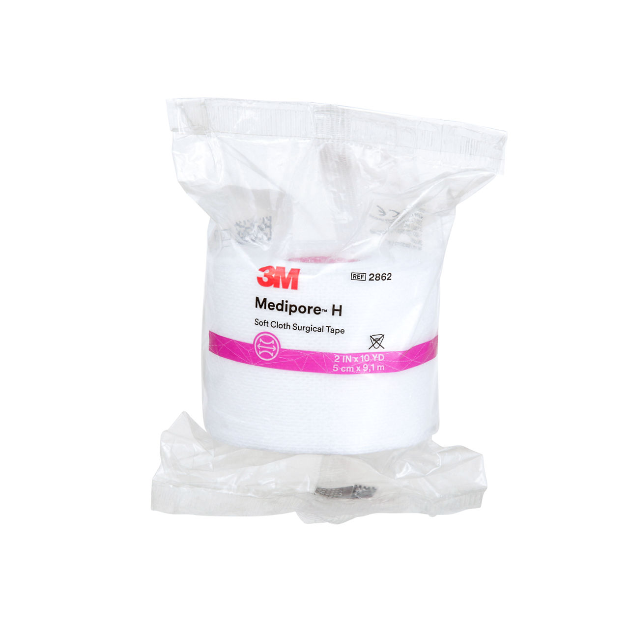 3M Medipore H Soft Cloth Surgical Tape 2862, 2 inch x 10 yard (5cm x 9,1m), 12 Rolls/Case