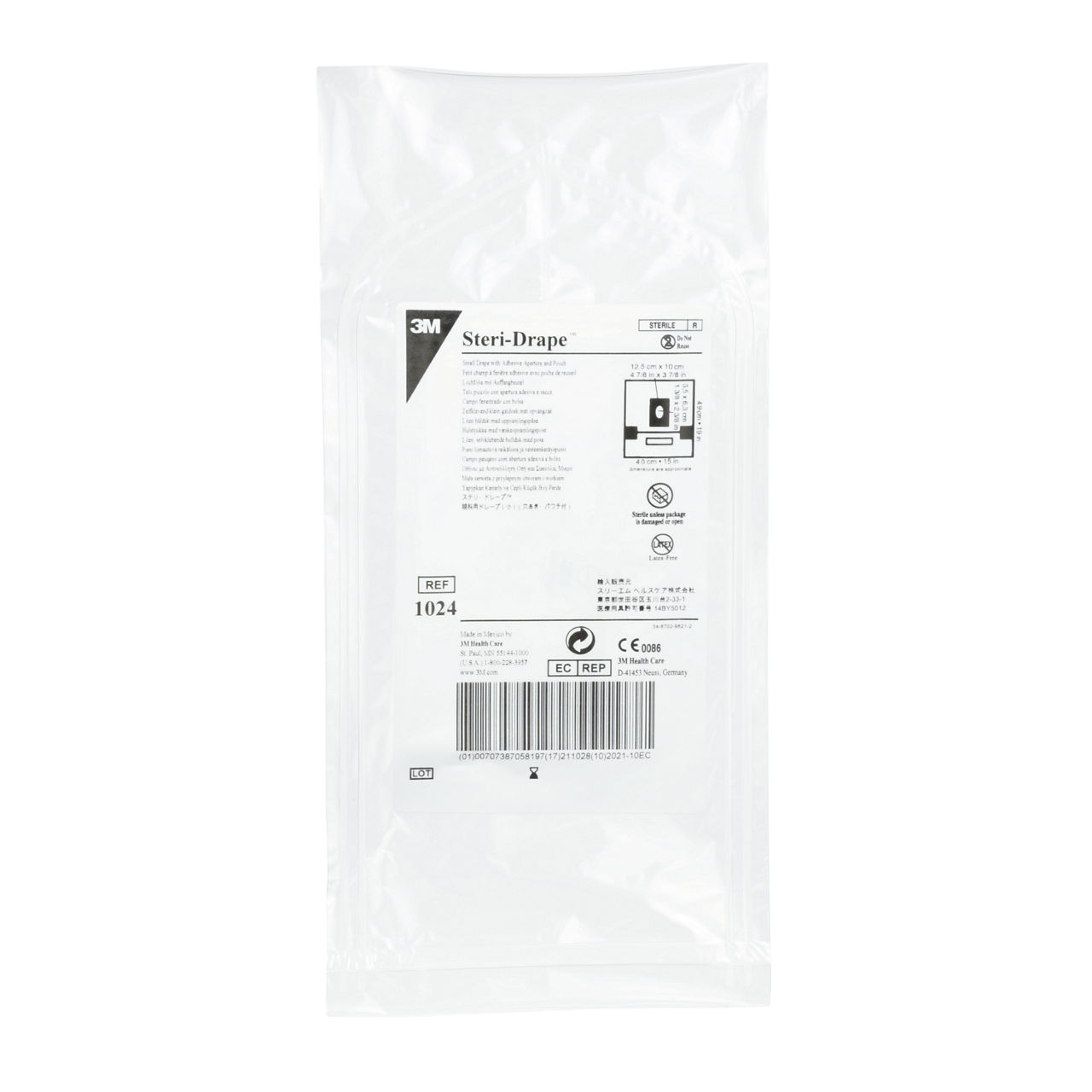 3M Steri-Drape Small Drape with Adhesve Aperture and Pouch, 1026