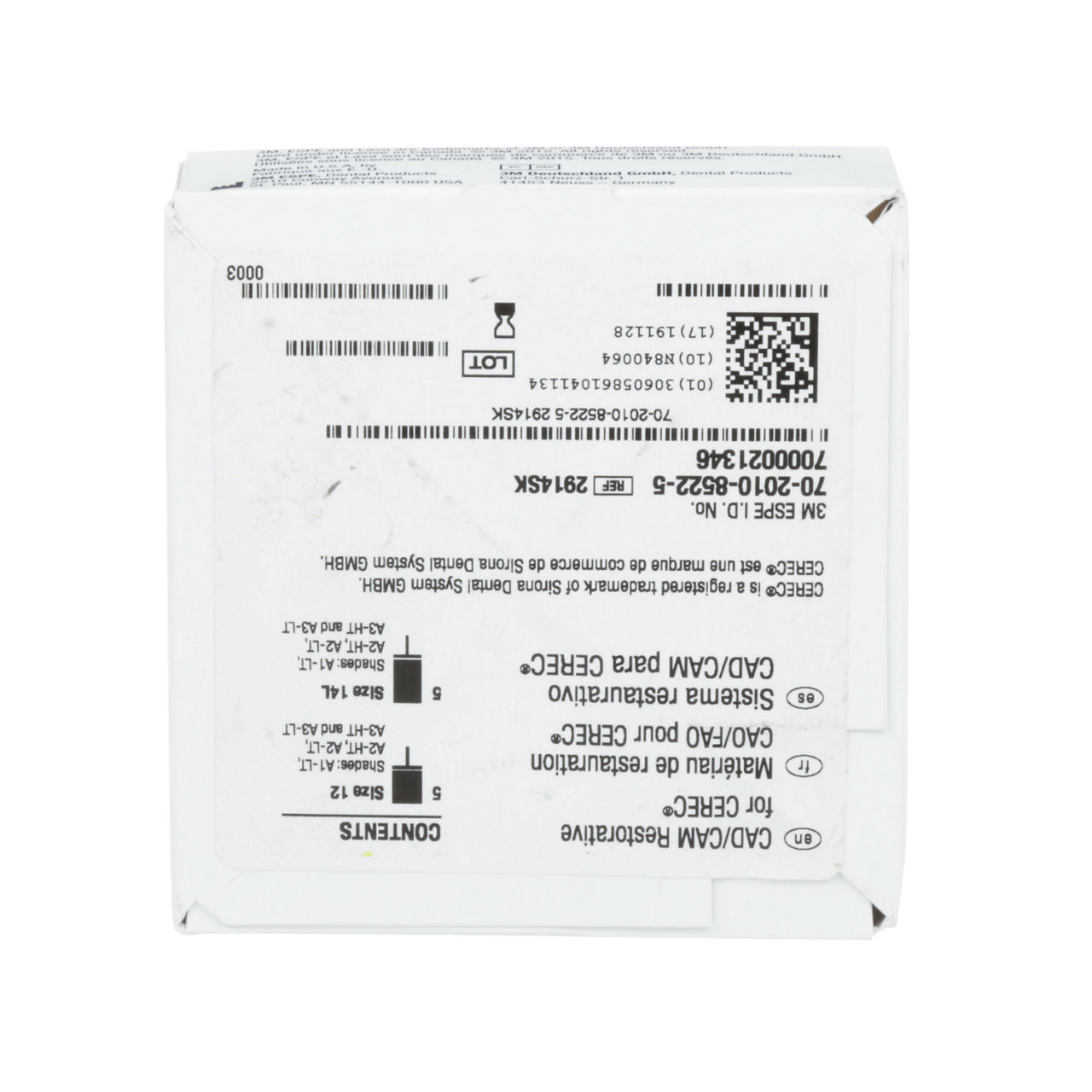 3M™ Lava™ Ultimate CAD/CAM Restorative Intro Kit for CEREC®, 2914SK