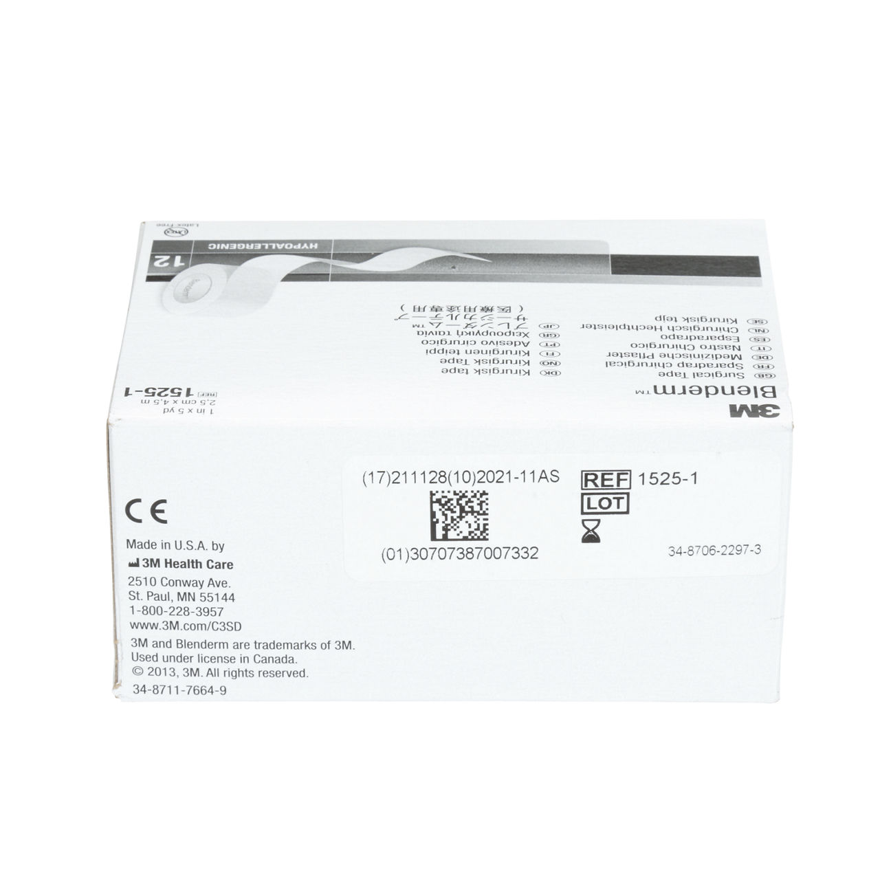 3M™ Blenderm™ Medical Tape, 1525-1, transparent, occlusive