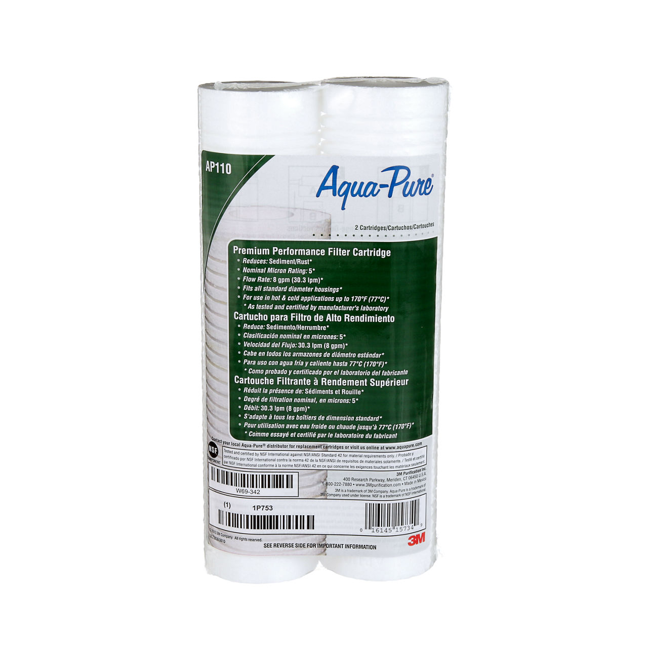 Aqua-Pure® Whole House Standard Diameter Replacement Filter, Model AP110-NP, 5620404