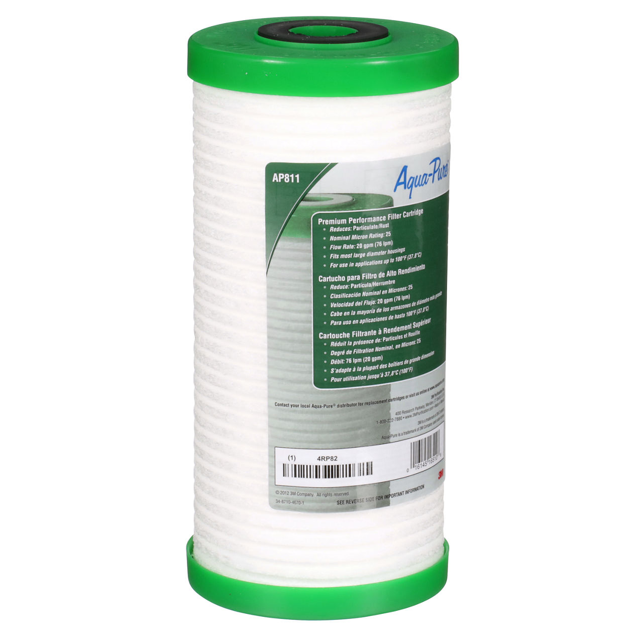 3M™ Aqua-Pure™ AP800 Series Whole House Water Filter Drop-in Cartridge AP811, 5618904, Large, 25 um