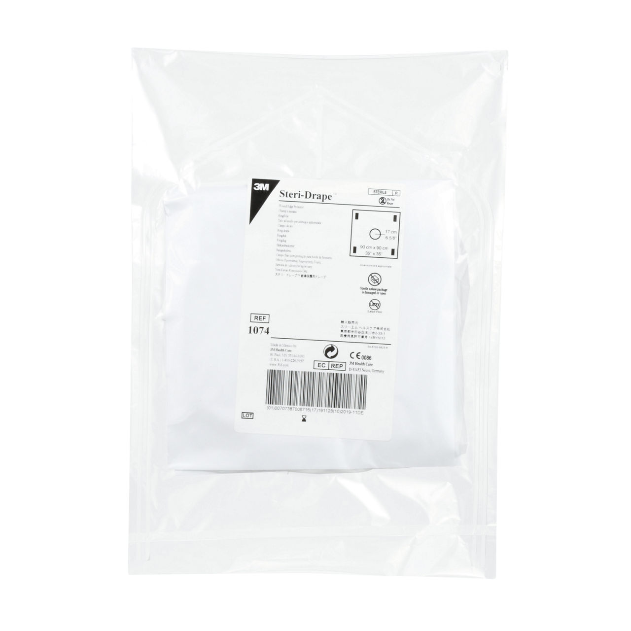 1074 3M STERI DRAPE RINGFOLIE  PKGS = 10 ST.  DURCHM. 17,5CM