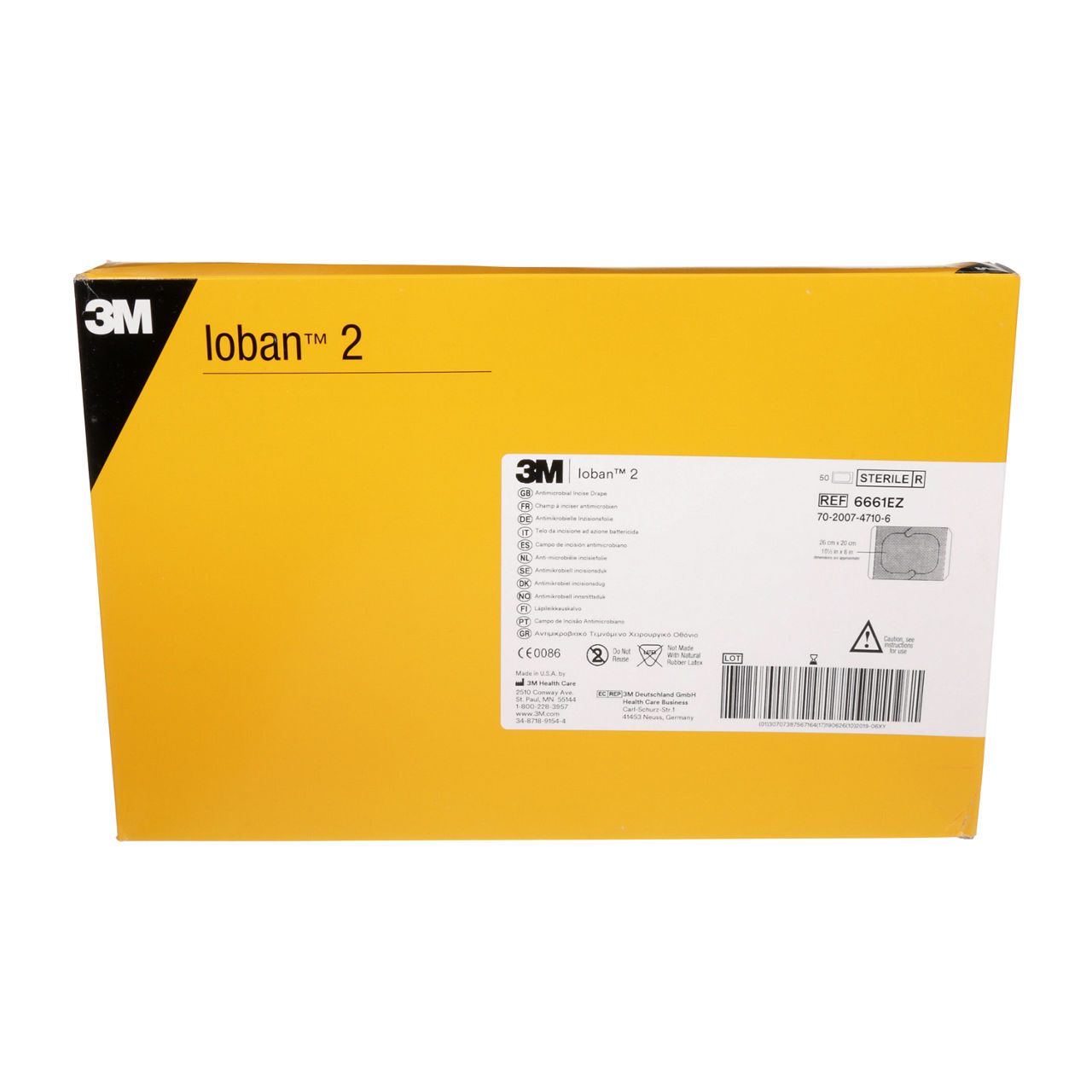 3M Ioban 2 Antimicrobial Incise Drape, 6661EZ, 10.5 in x 8 in (26 cm x 20 cm)