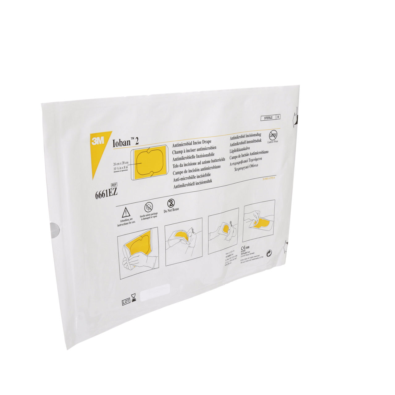 3M Ioban 2 Antimicrobial Incise Drape, 6661EZ, 10.5 in x 8 in (26 cm x 20 cm)