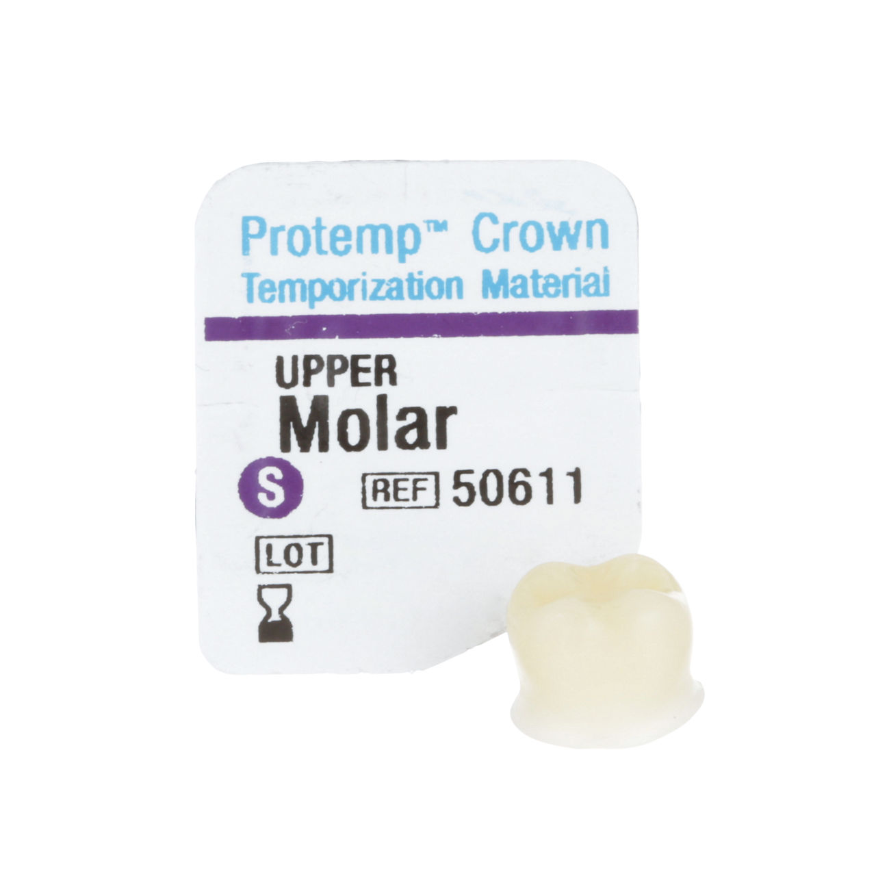 3M™ Protemp™ Crown Voorgevormde Modelleerbare Noodkroon Molar Upper Small, 50611