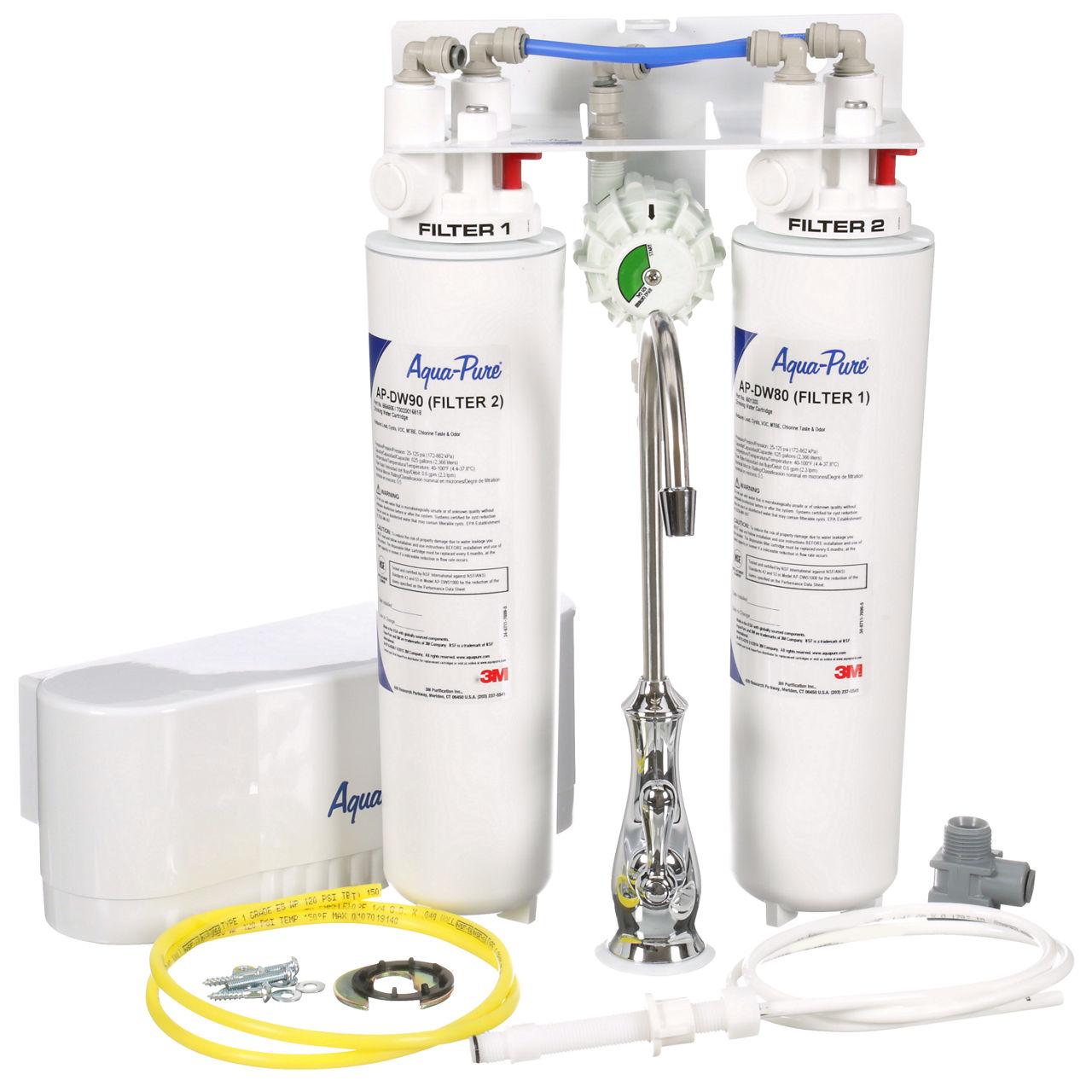 3M™ Aqua-Pure™ Under Sink Dedicated Faucet Water Filtration System AP-DWS1000, 5583101, 0.5 um