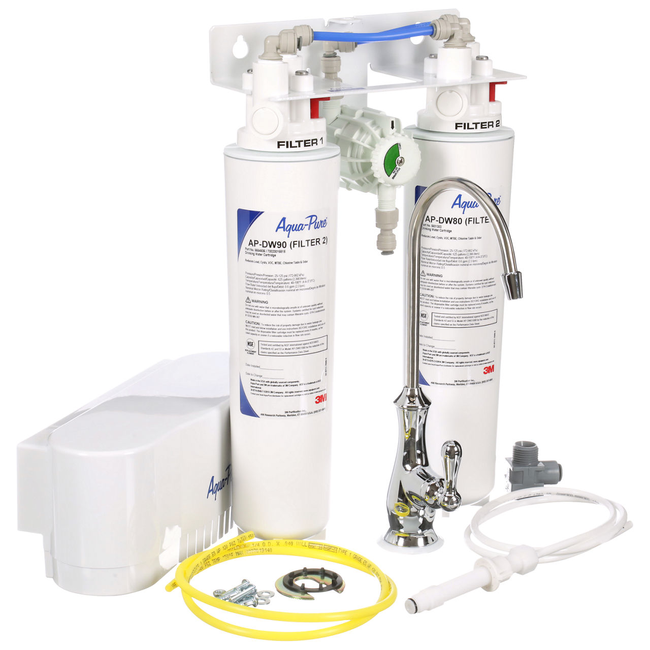 3M™ Aqua-Pure™ Under Sink Dedicated Faucet Water Filtration System AP-DWS1000, 5583101, 0.5 um