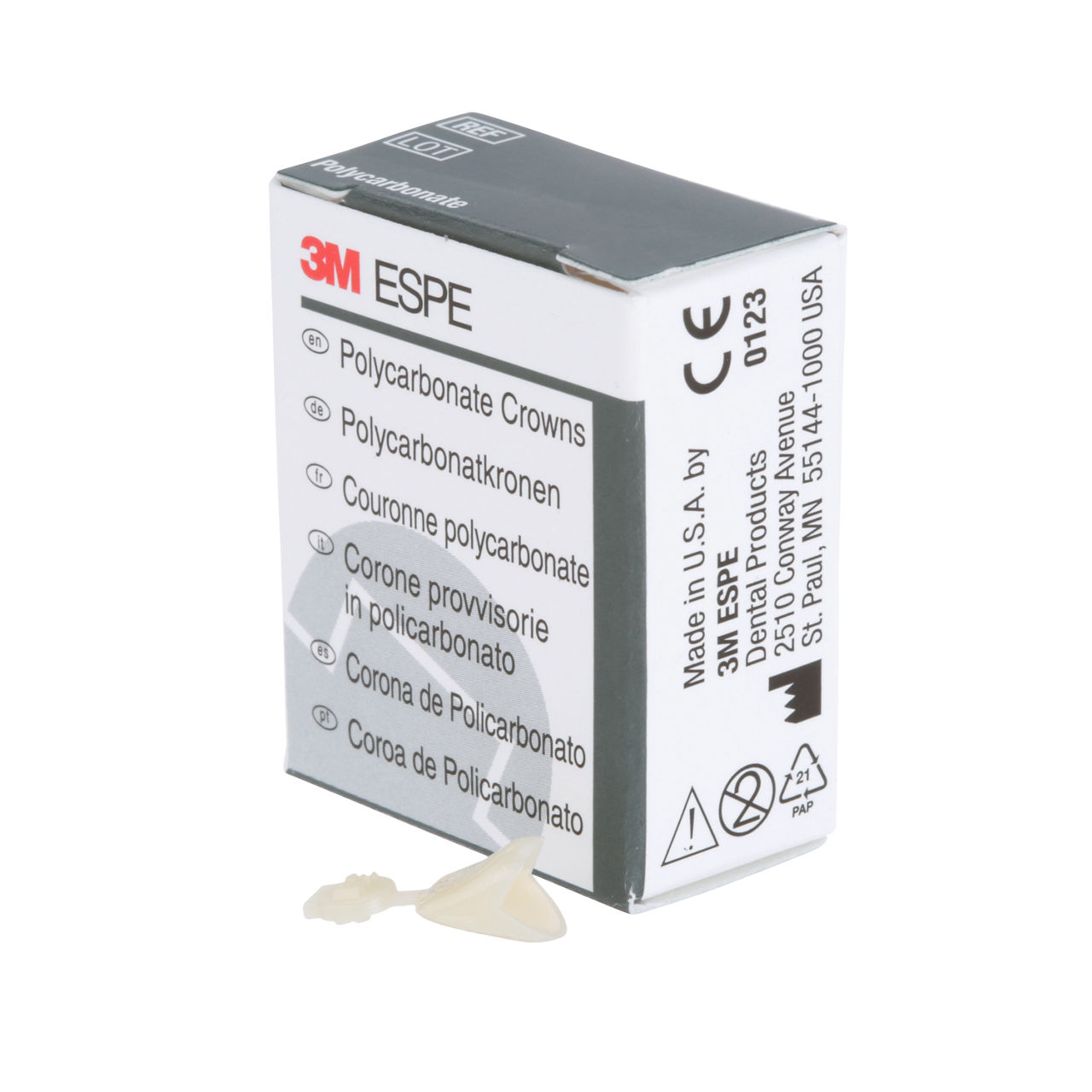 3M ESPE Polycarbonate Replacement Crown, upper left lateral, #25