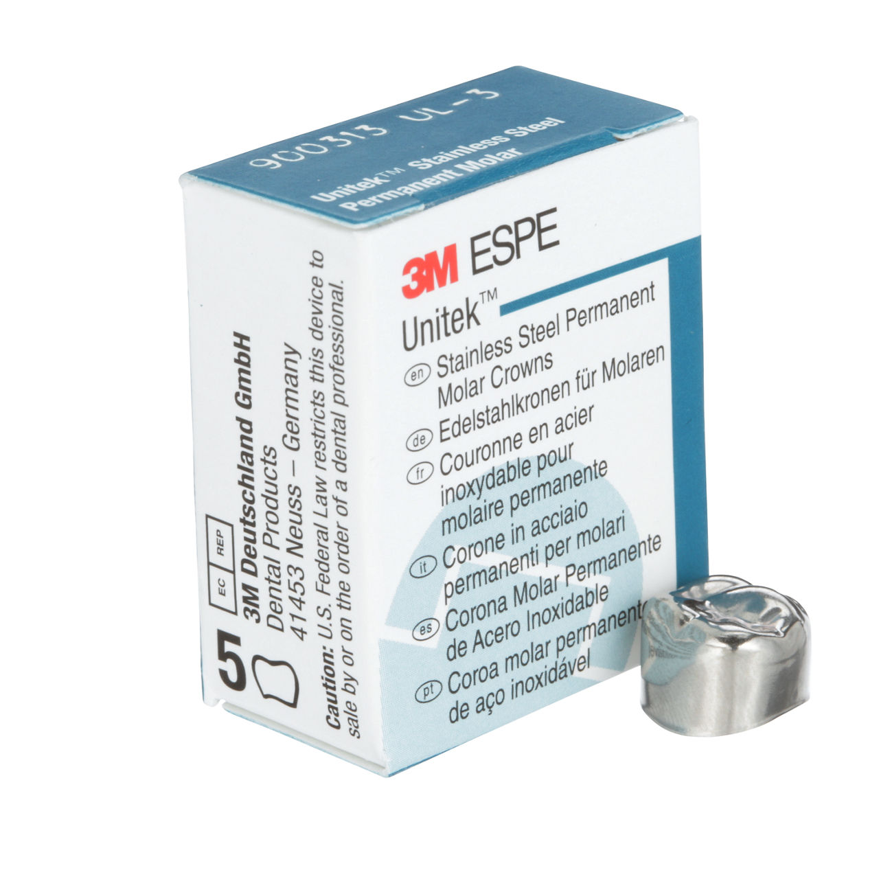 900313 UNITEK 1ST PERM SS MOL UL-3 5/PAC