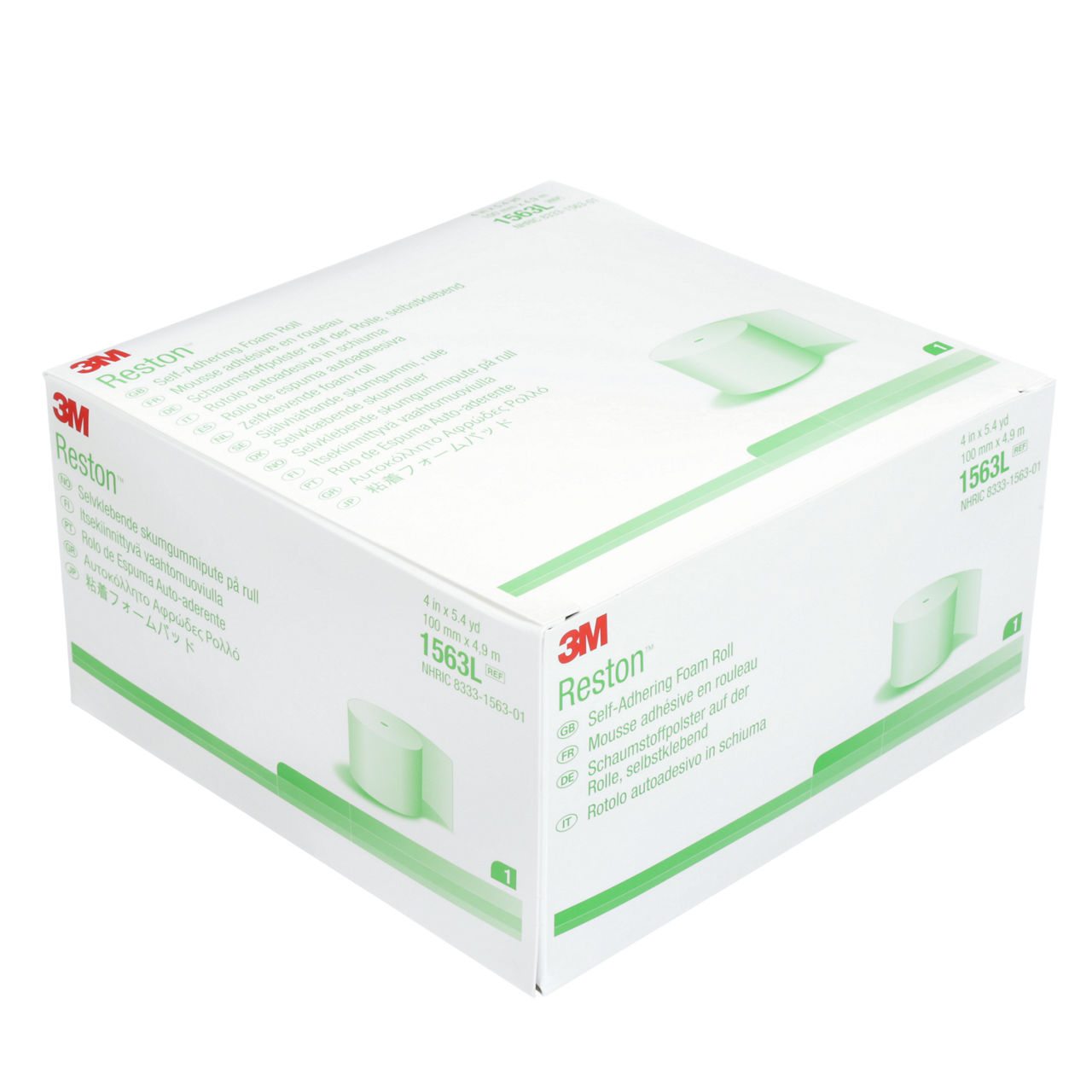 3M Reston Self-Adhering Foam Products, 1563L, light support roll