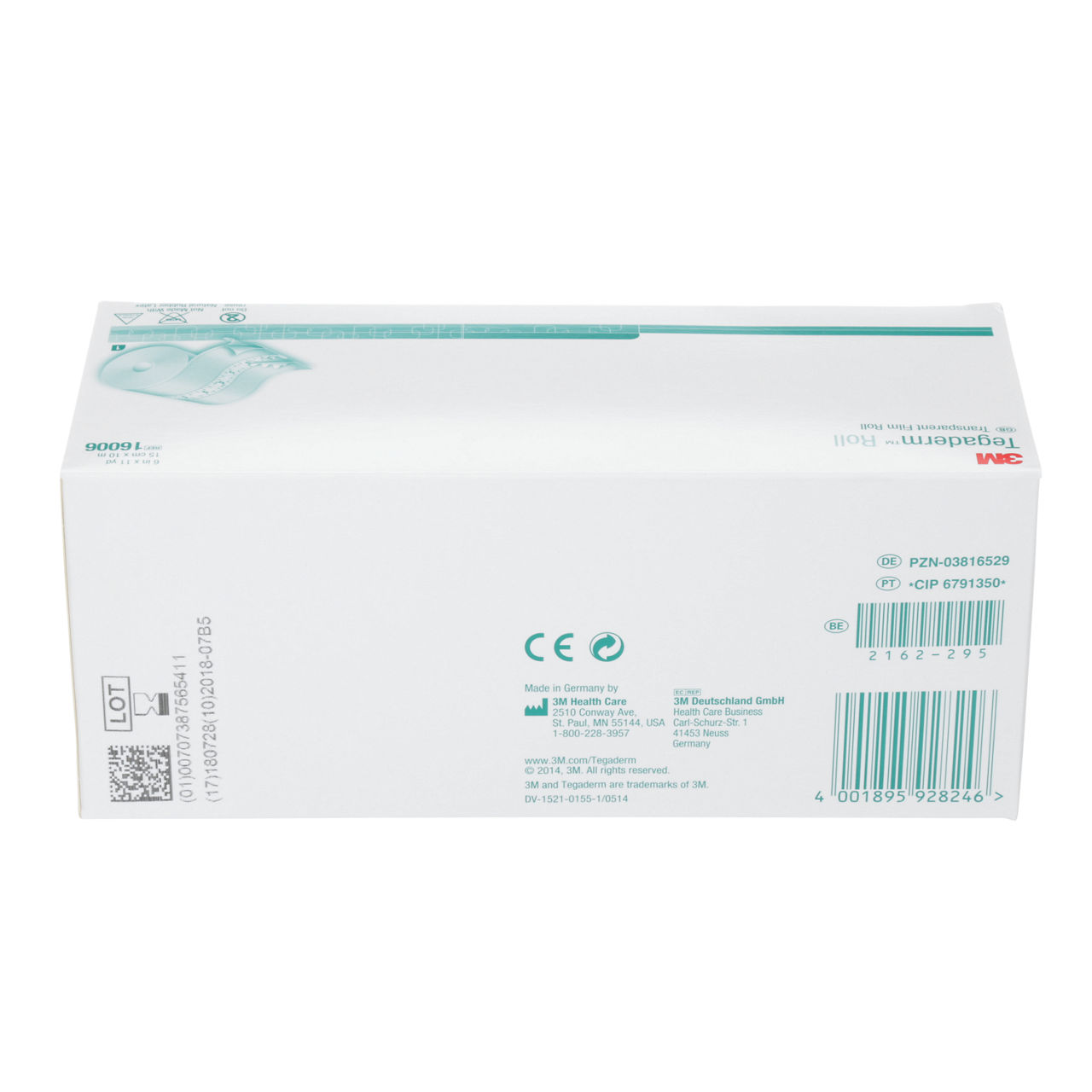 16006 TEGADERM TSP FILM ROLL 4/CS
