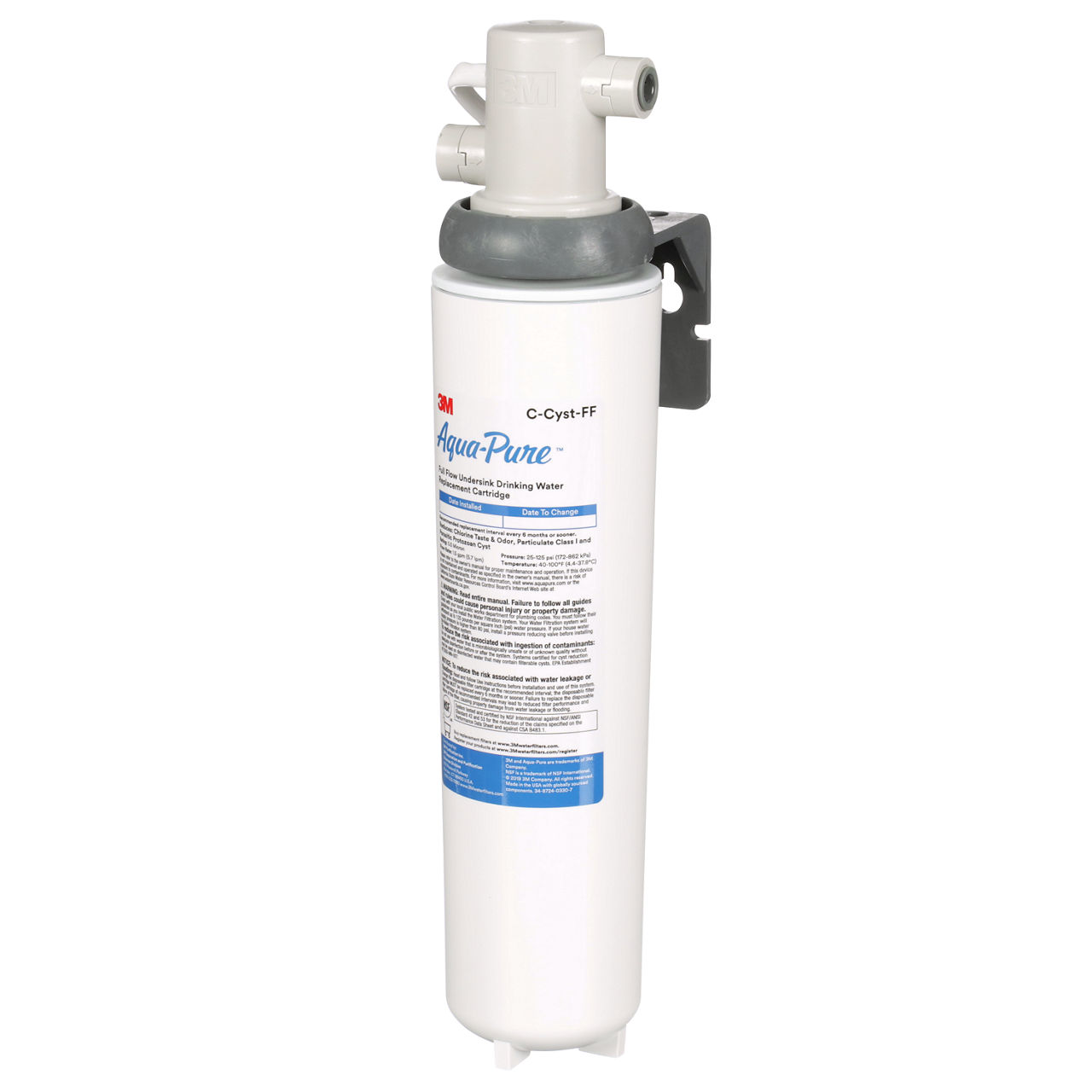 3M™ Aqua-Pure™ Under Sink Water Filter System AP Easy Cyst-FF, 5609223, Full Flow, 0.5 um