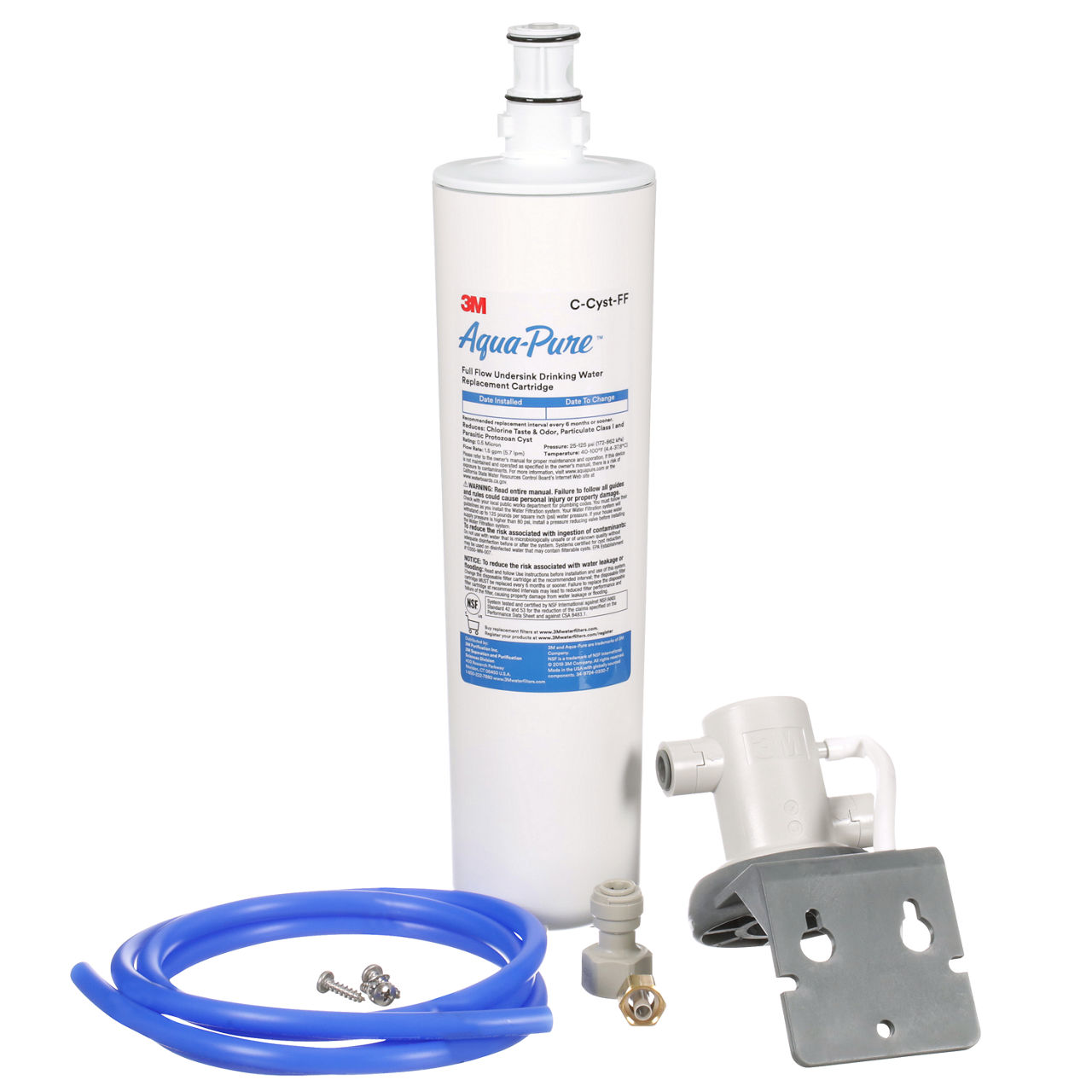 3M™ Aqua-Pure™ Under Sink Water Filter System AP Easy Cyst-FF, 5609223, Full Flow, 0.5 um