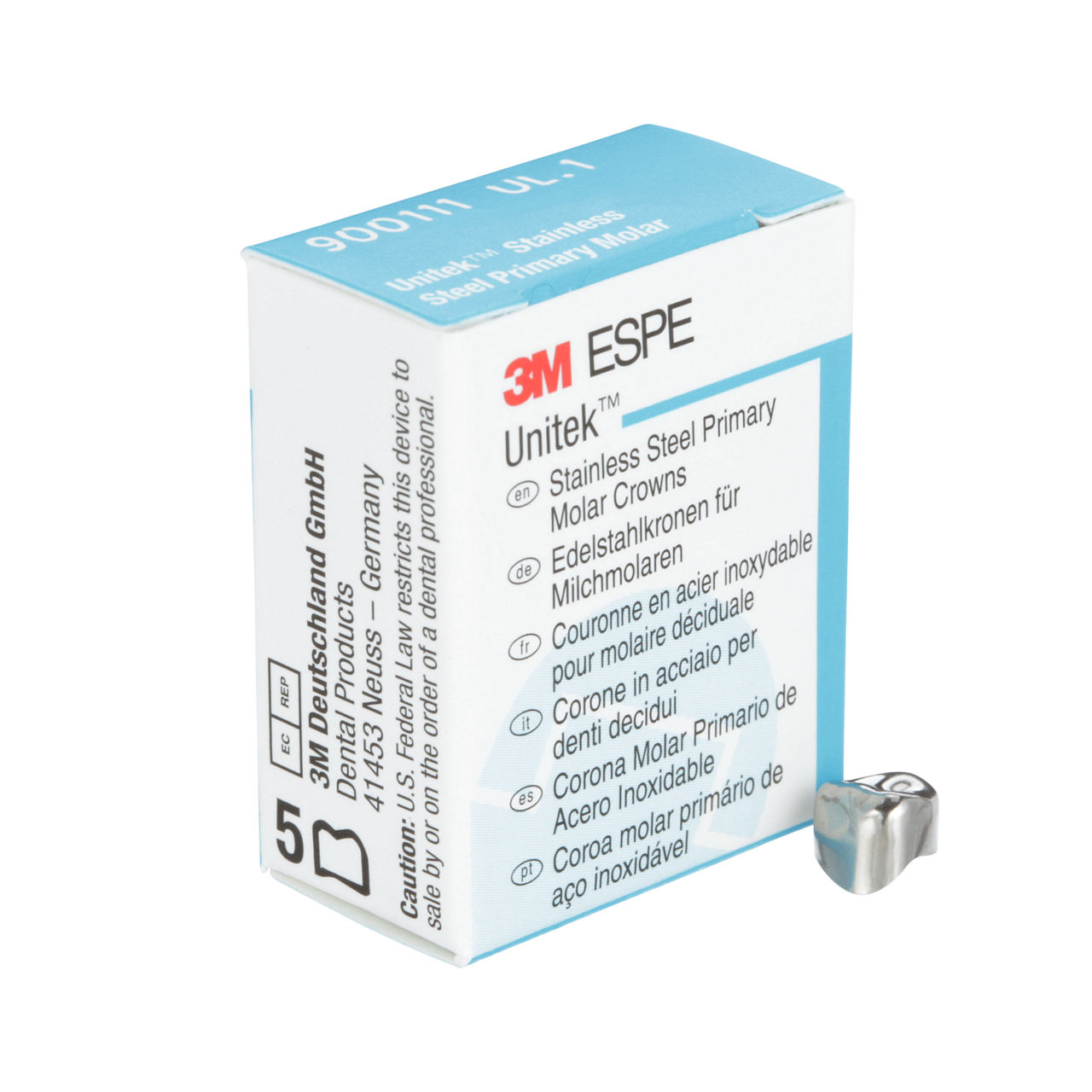 900111 UNITEK 1ST PRIM SS MOL UL-1 5/PAC