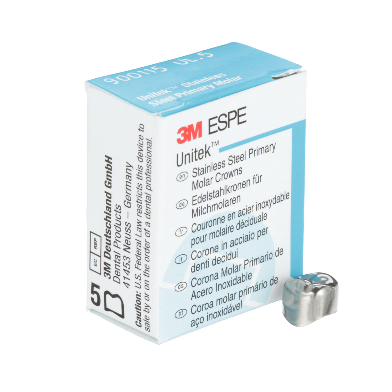 900115 UNITEK 1ST PRIM SS MOL UL-5 5/PAC