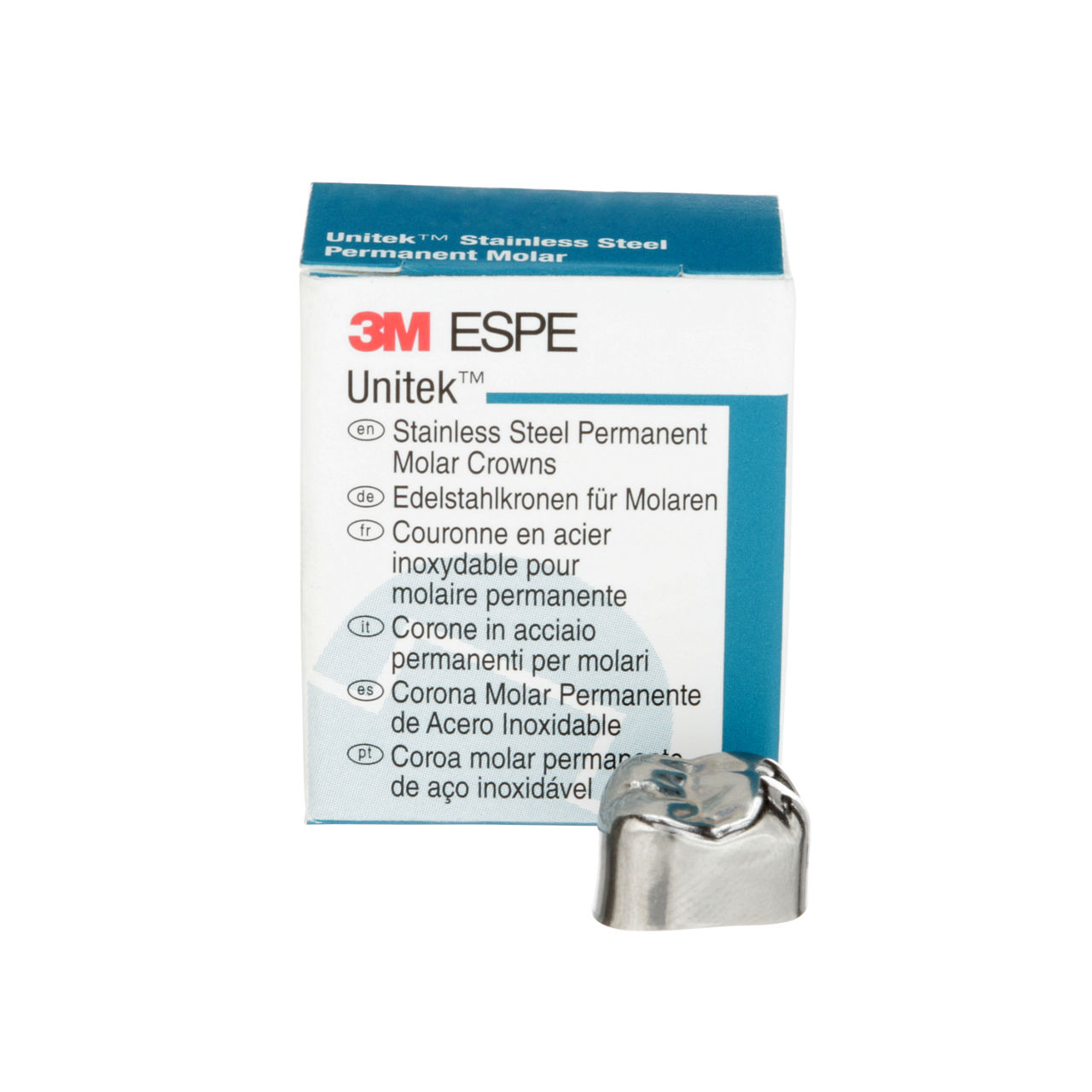 3M™ Unitek™ Stainless Steel Permanent Molar Crowns, 900327, Upper RightFirst Permanent Molar, Size 7, 5 Crowns