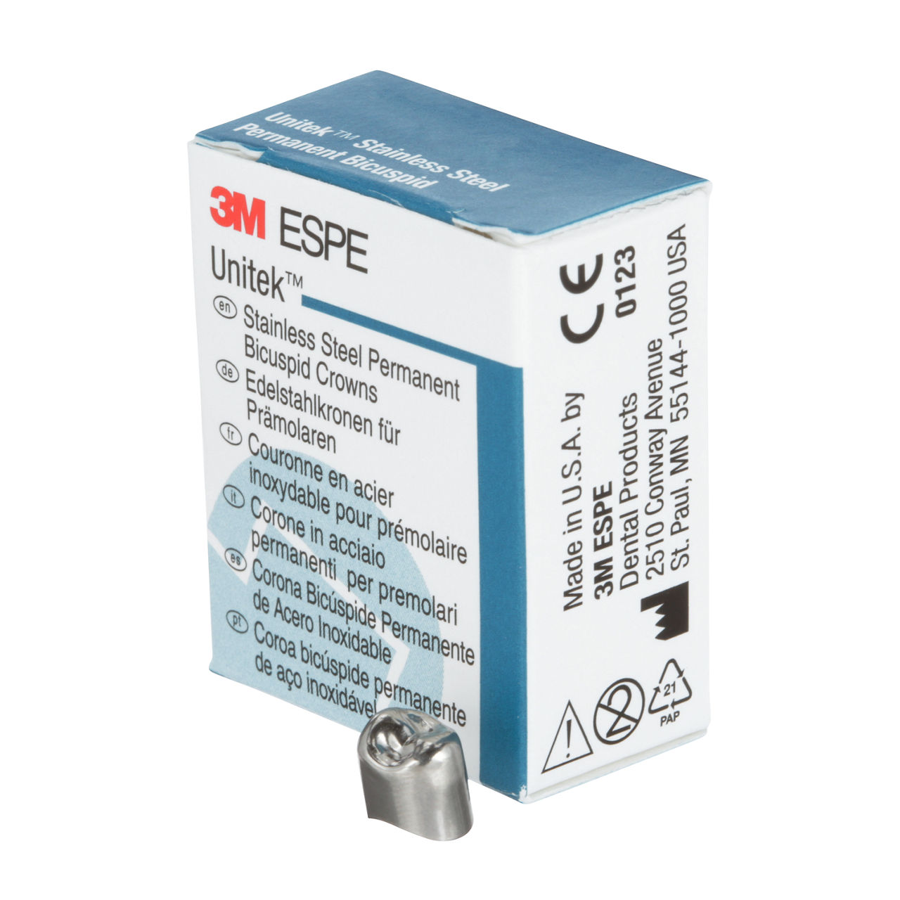 3M™ Unitek™ Stainless Steel Permanent Molar Crowns, 900335, Lower