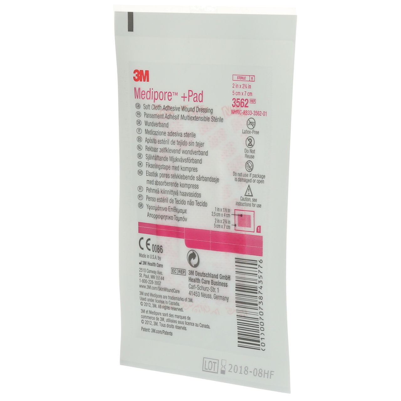 3M™ Medipore™  Pad Soft Cloth Adhesive Wound Dressing, 3562
