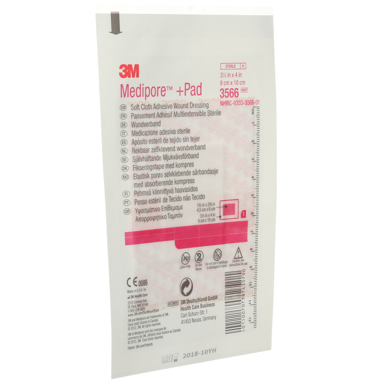 3M™ Medipore™  Pad Soft Cloth Adhesive Wound Dressing, 3566