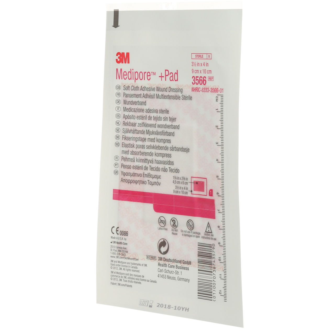 3M™ Medipore™  Pad Soft Cloth Adhesive Wound Dressing, 3566